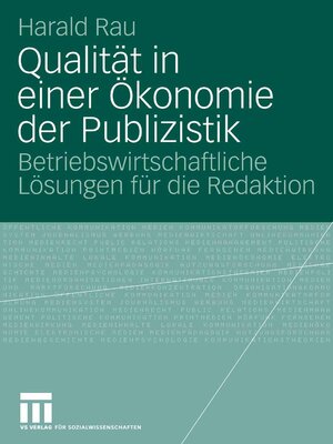 cover image of Qualität in einer Ökonomie der Publizistik